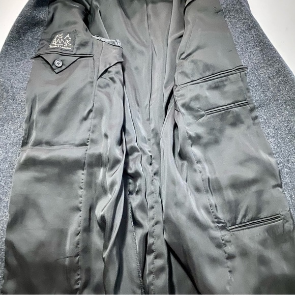 Charcoal Gray Camel Hair Tailored Fit Sport Classic Coat Blazer Jacket 40L - Picture 8 of 13